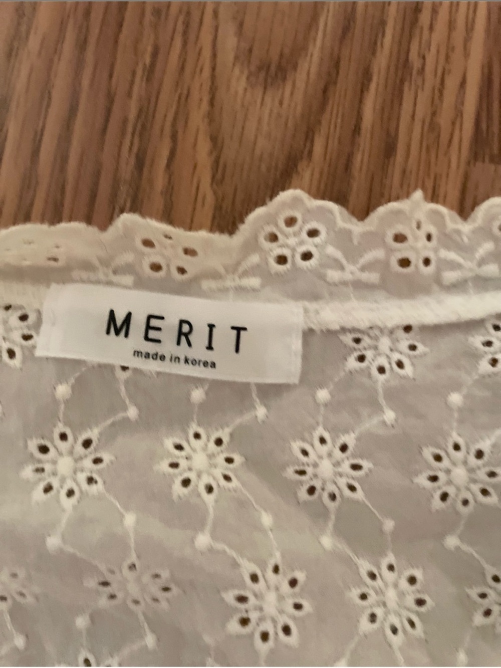 Merit White Eyelet Crop Vest